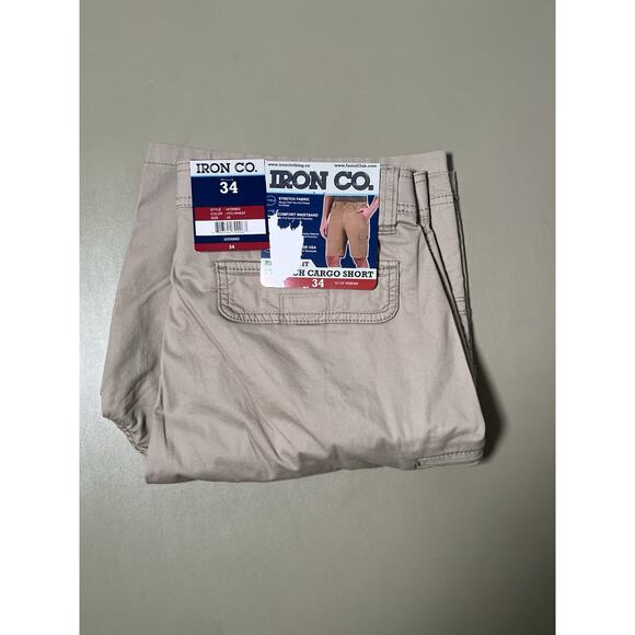 Iron Co. Stretch Cargo Short Men’s Size 34 Vintage Wheat - Picture 1 of 10